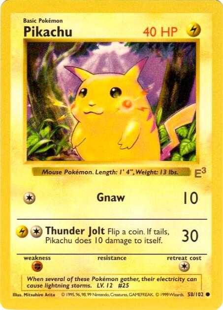 Pikachu - 58/102 (E3 Stamped with Red Cheeks) card image