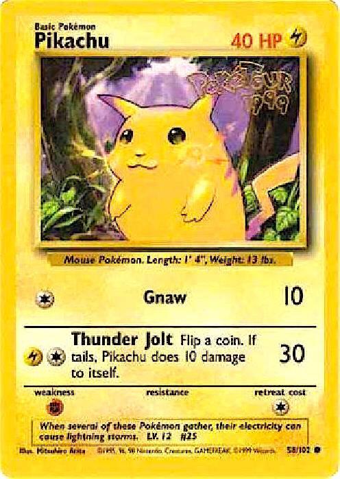 Pikachu - 58/102 (PokeTour 1999) card image