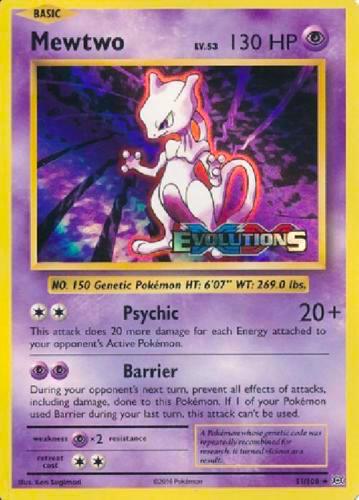 Mewtwo (XY Evolutions Prerelease) card image