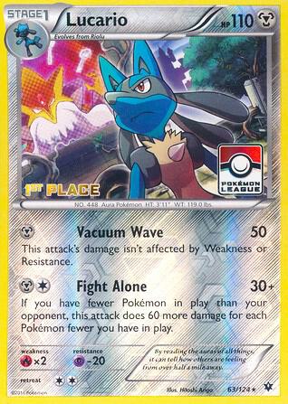 Lucario - 63/124 (Pokemon League) [1st Place] card image