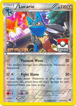 Lucario - 63/124 (Pokemon League) [3rd Place] card image