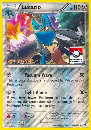 Lucario - 63/124 (Pokemon League) [4th Place] card image