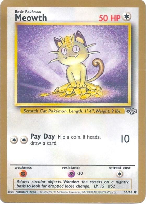 Meowth - 56/64 (Gold Bordered Promo) card image