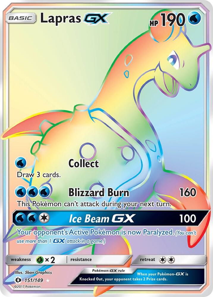Lapras GX (Secret) card image