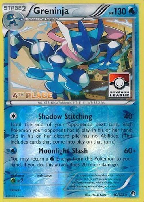Greninja - 40/122 (Pokemon League) [4th Place] card image