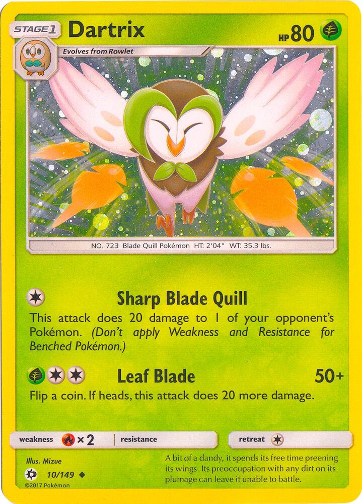 Dartrix - 10/149 (Cosmos Holo) card image
