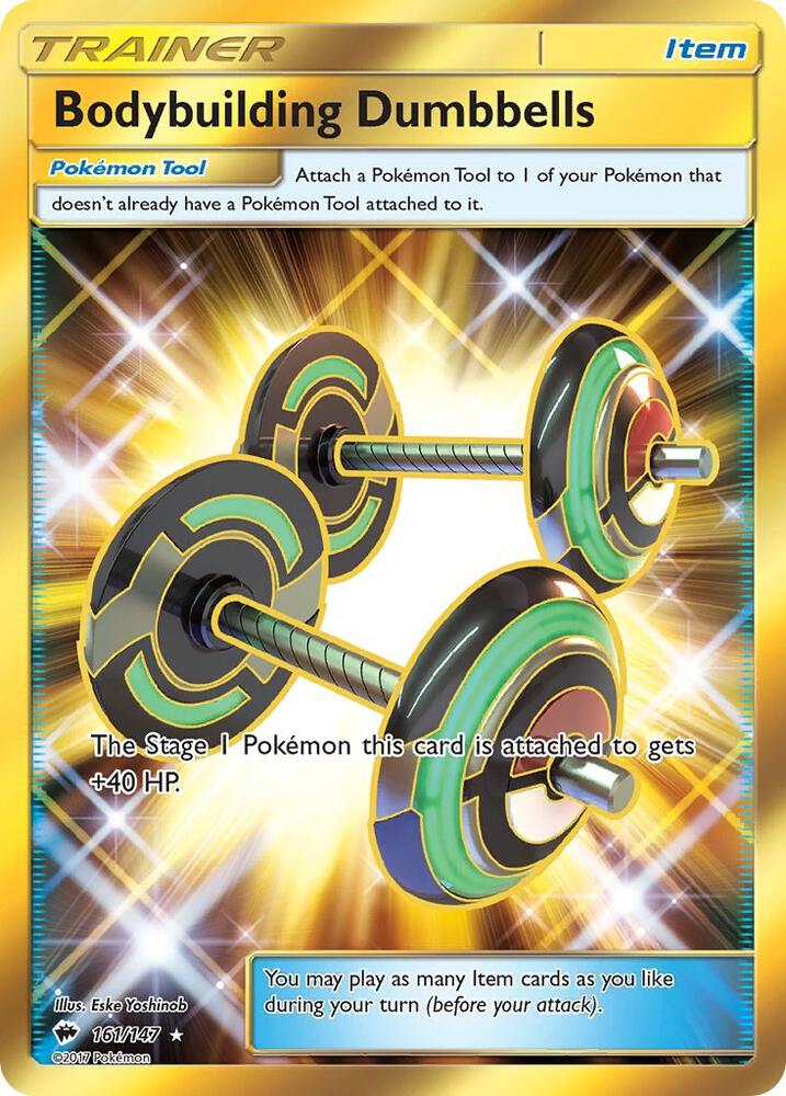 Bodybuilding Dumbbells (Secret) card image
