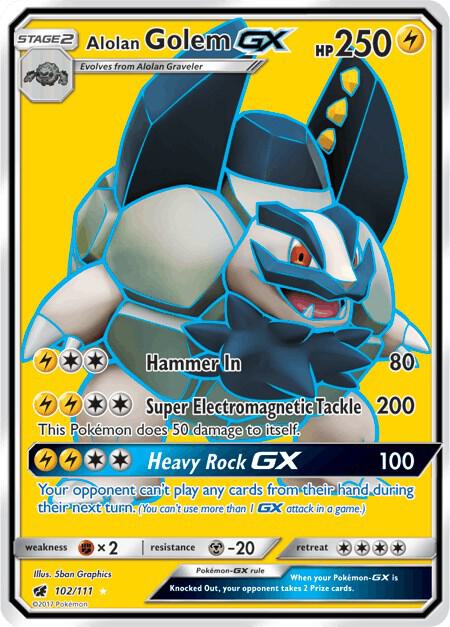 Alolan Golem GX (Full Art) card image