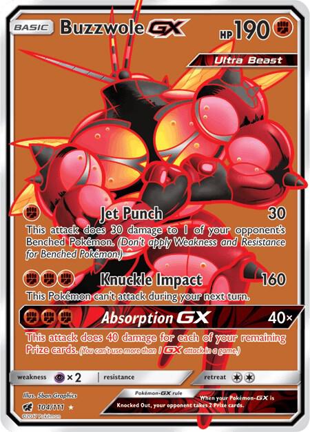 Buzzwole GX (Full Art) card image