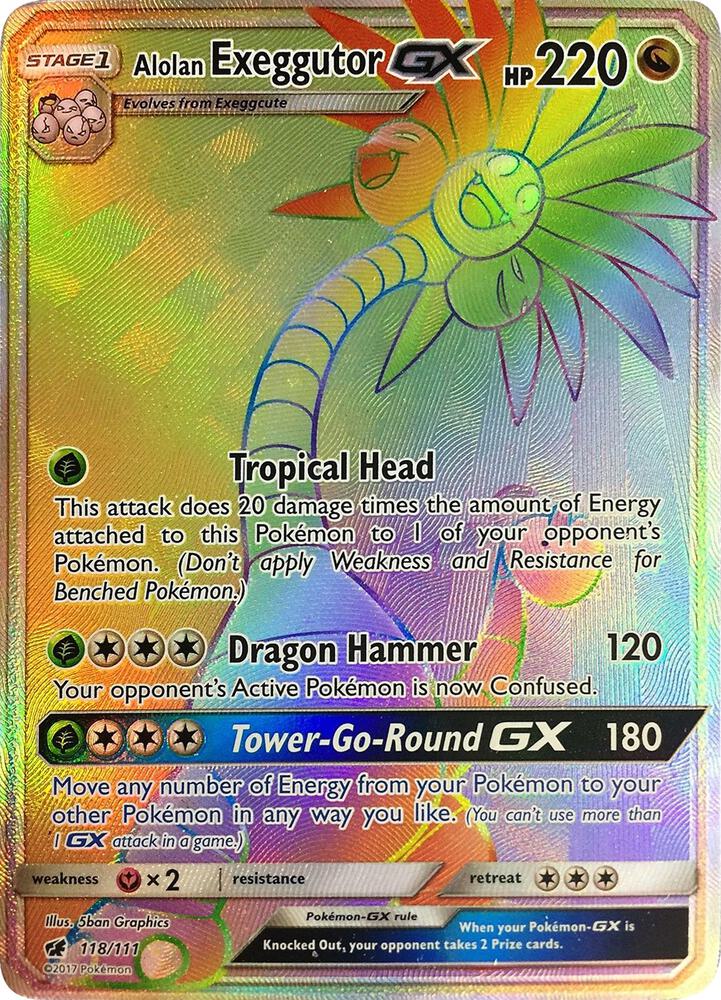 Alolan Exeggutor GX (Secret) card image