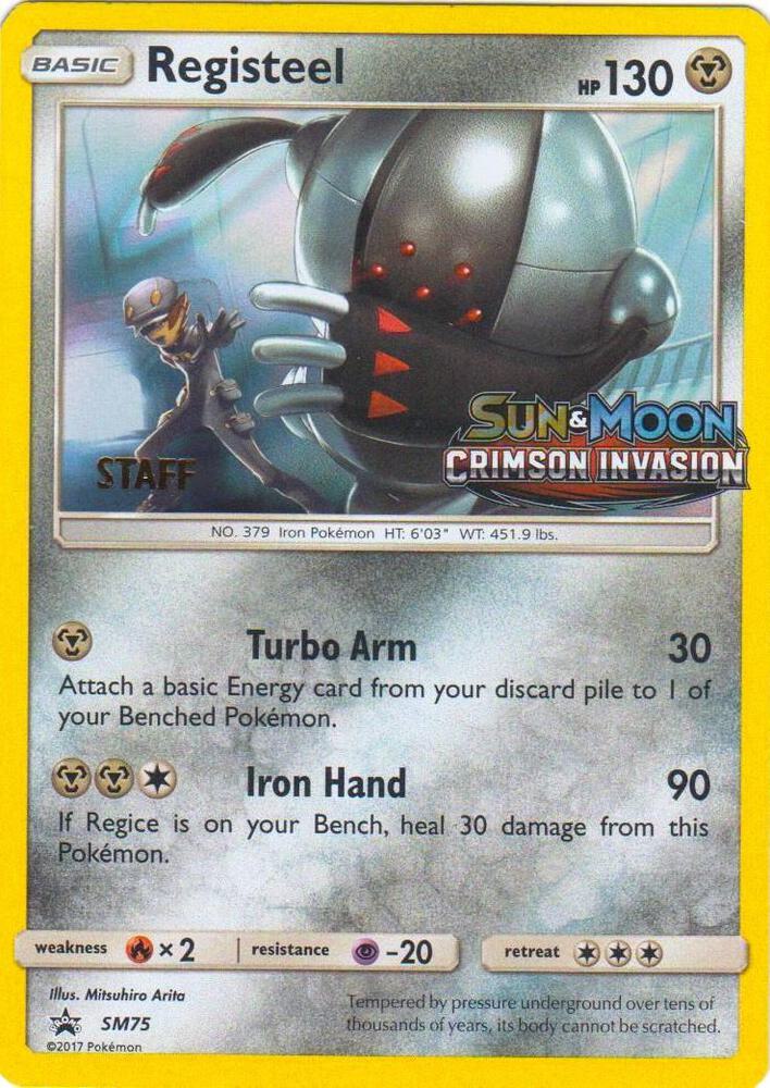 Registeel - SM75 (Prerelease) [Staff] card image