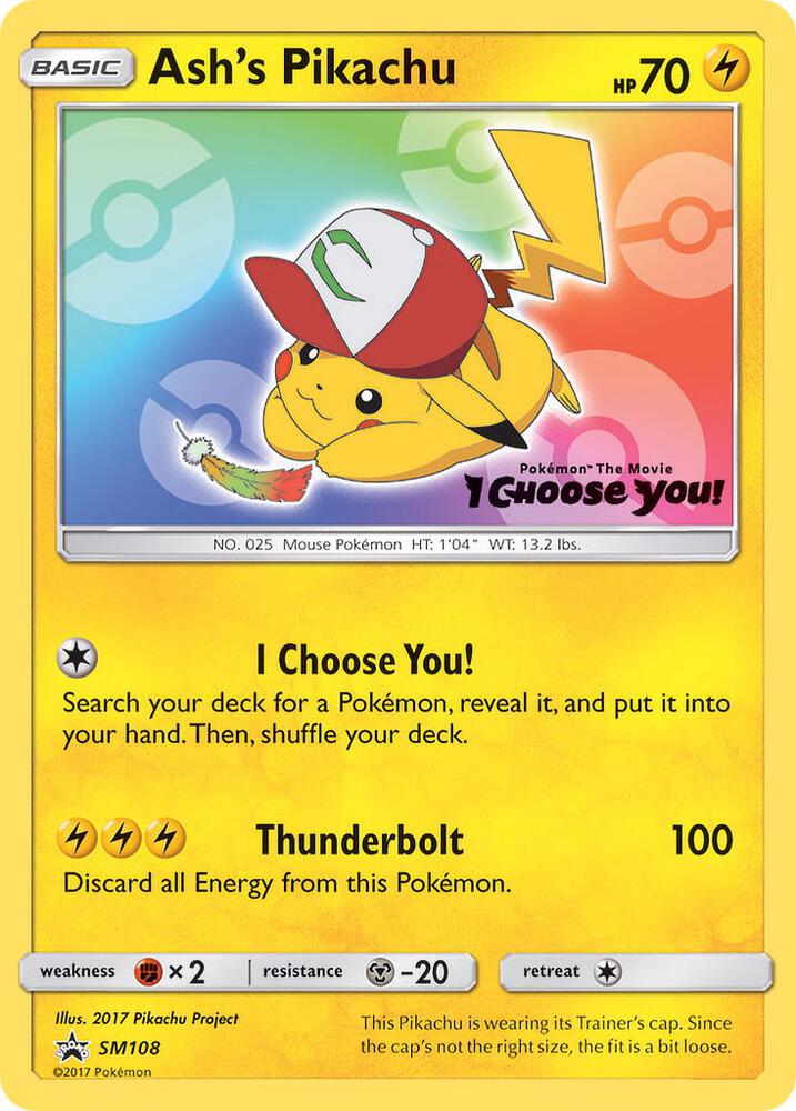 Ash's Pikachu - SM108 card image