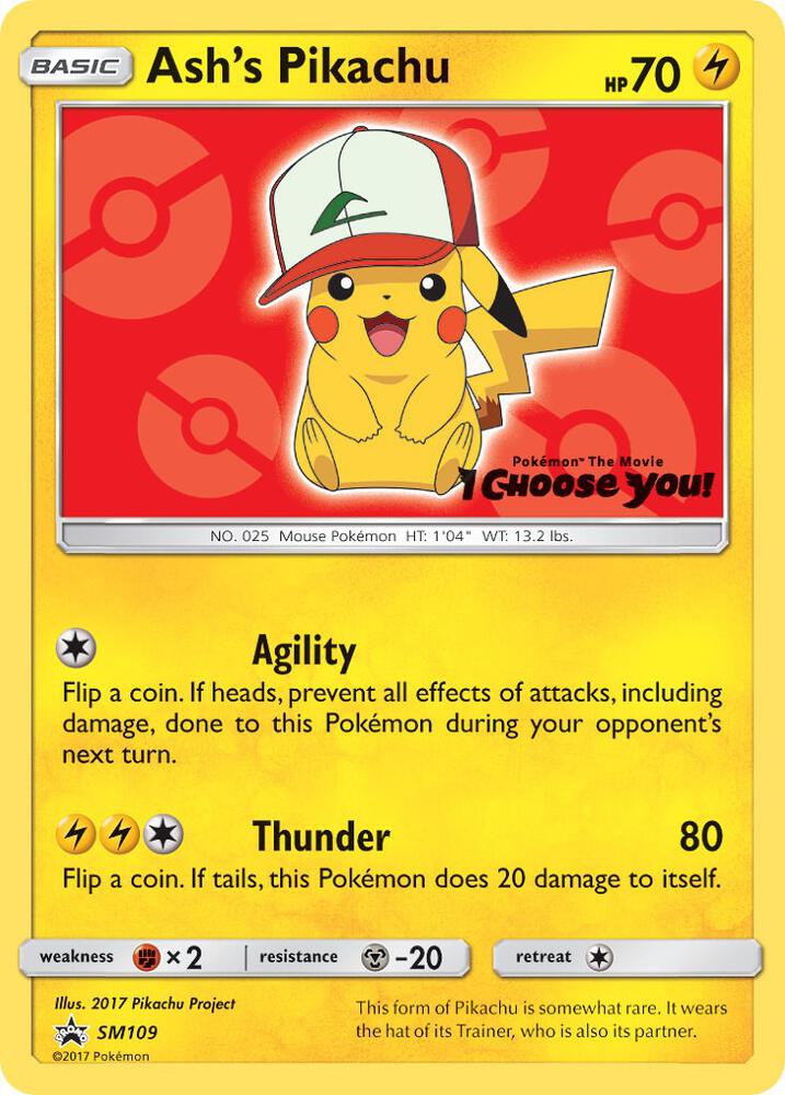 Ash's Pikachu - SM109 card image