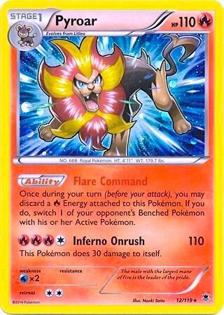 Pyroar - 12/119 (Cosmos Holo) card image