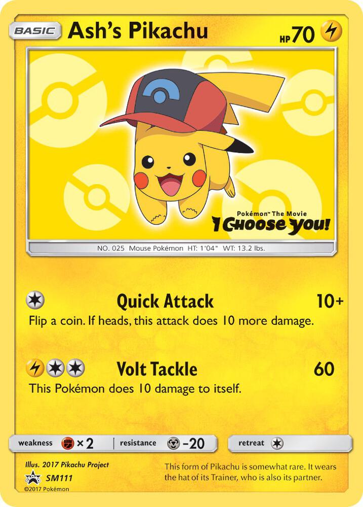 Ash's Pikachu - SM111 card image
