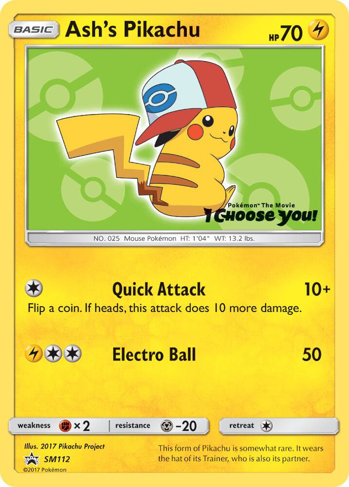 Ash's Pikachu - SM112 card image