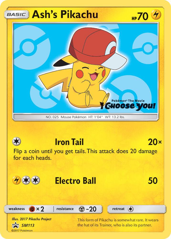 Ash's Pikachu - SM113 card image
