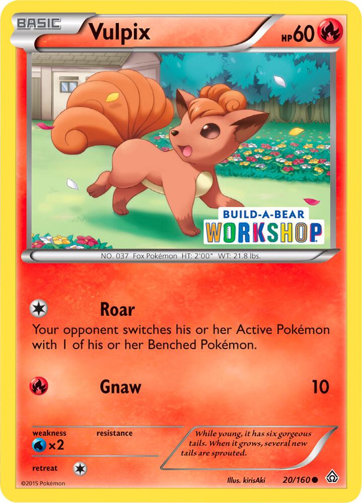 Vulpix - 20/160 (Build-A-Bear Workshop Exclusive) card image