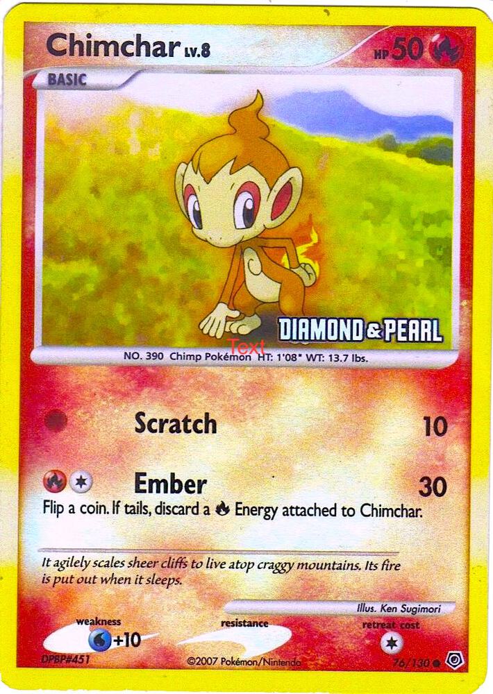 Chimchar - 76/130 [Diamond & Pearl] card image