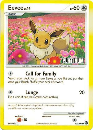 Eevee - 62/100 [Platinum] card image