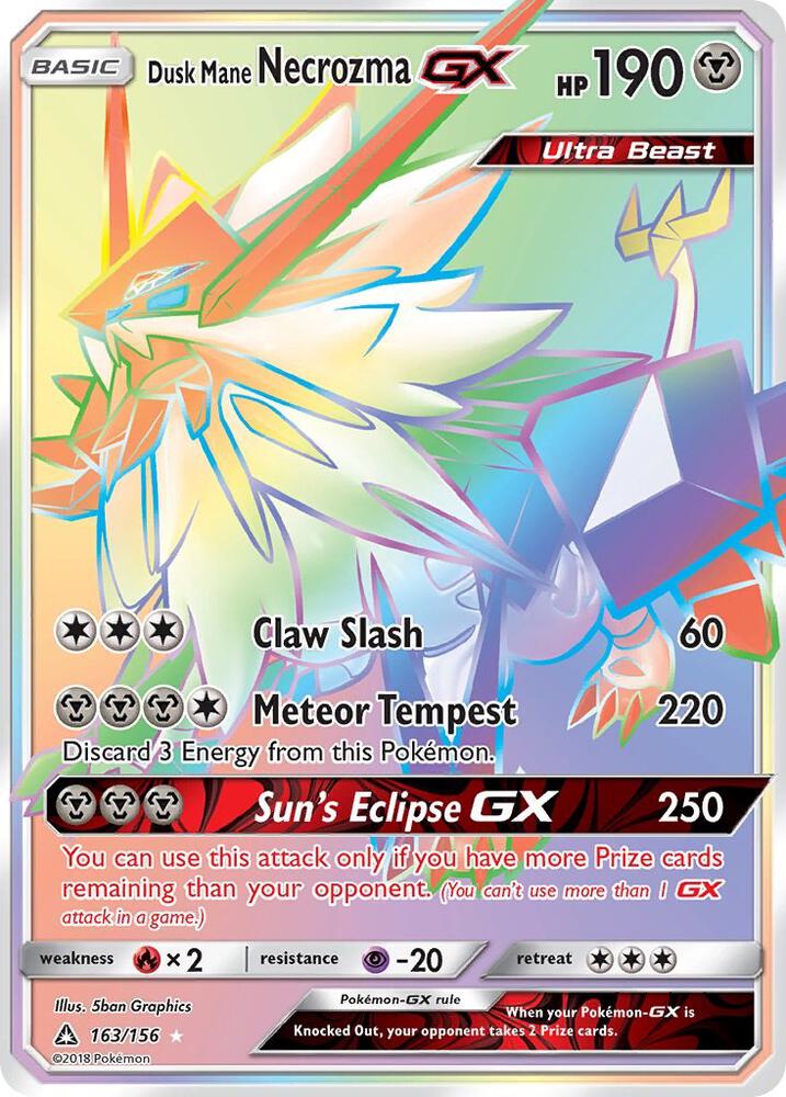 Dusk Mane Necrozma GX (Secret Rare) card image