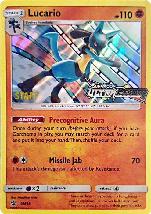 Lucario - SM95 (Prerelease) [Staff] card image