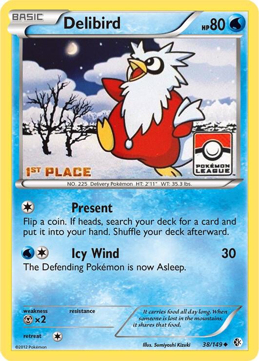 Delibird - 38/149 (Pokemon League) [1st Place] card image