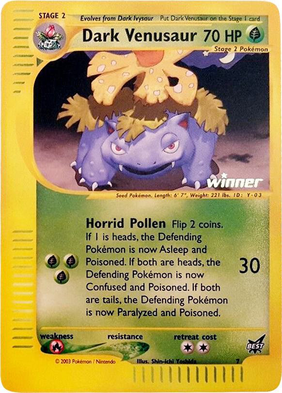 Dark Venusaur - 7 [Winner] card image