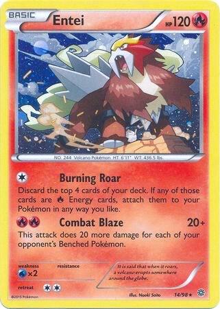 Entei - 14/98 (Cosmos Holo) card image