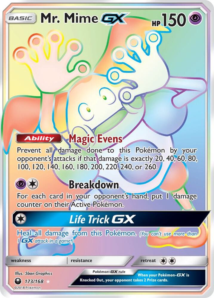Mr. Mime GX (Secret) card image