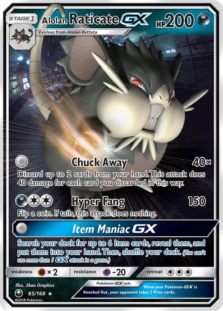 Alolan Raticate GX card image