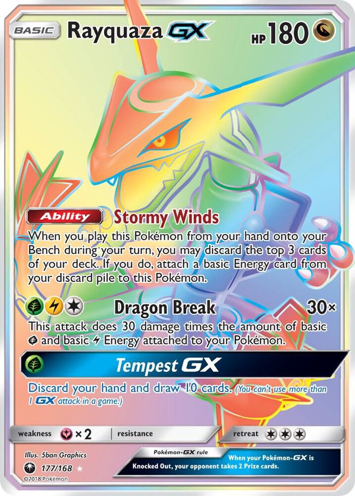 Rayquaza GX (Secret) card image