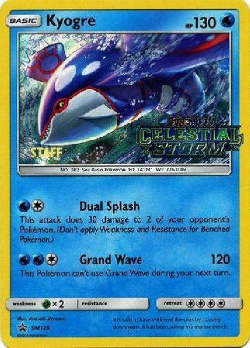 Kyogre - SM129 (Prerelease) [Staff] card image