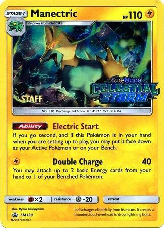 Manectric - SM130 (Prerelease) [Staff] card image