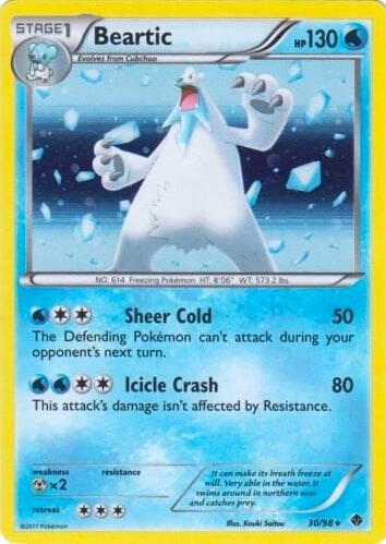 Beartic - 30/98 (Cracked Ice Holo) card image