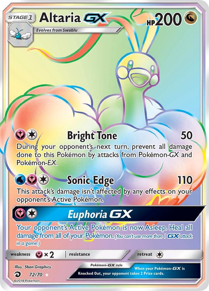Altaria GX (Secret) card image