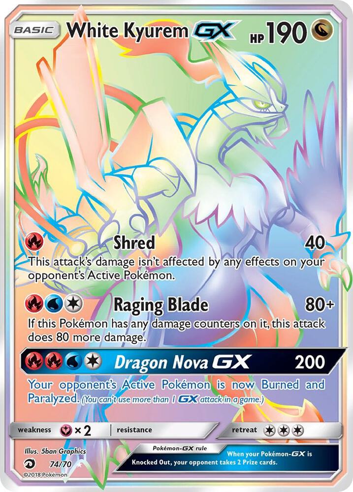 White Kyurem GX (Secret) card image
