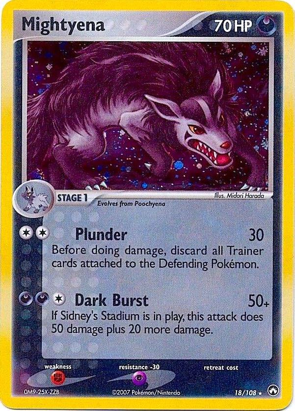 Mightyena - 18/108 (Cosmos Holo) card image