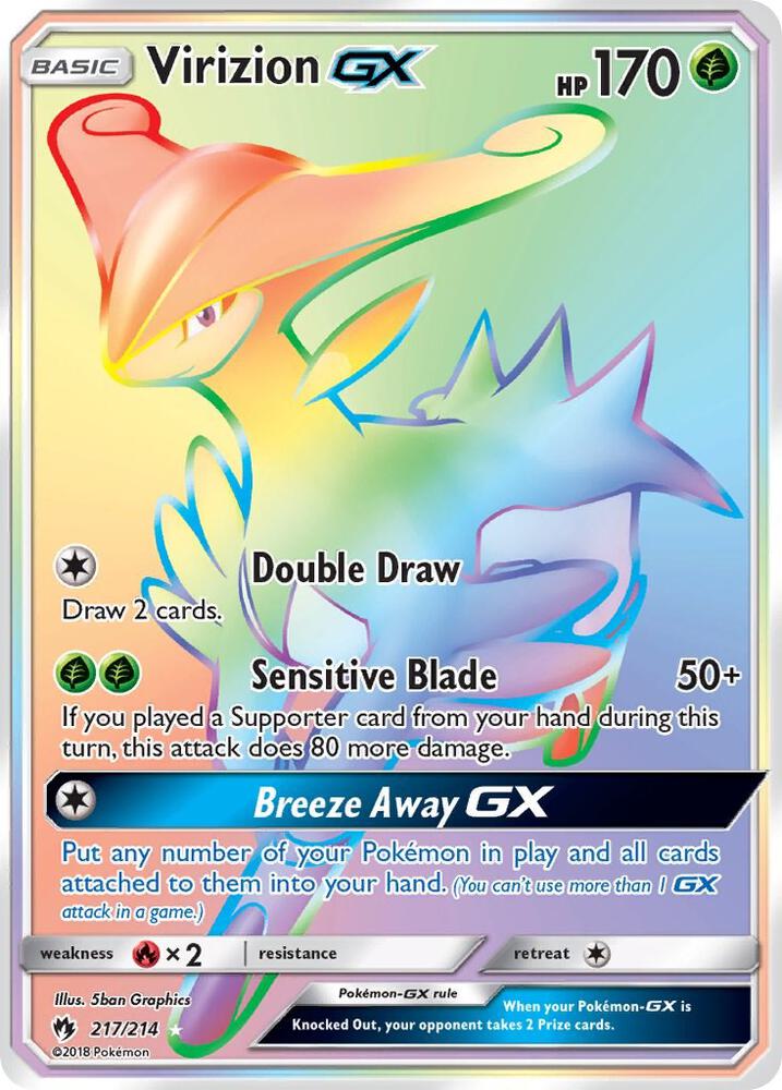 Virizion GX (Secret) card image