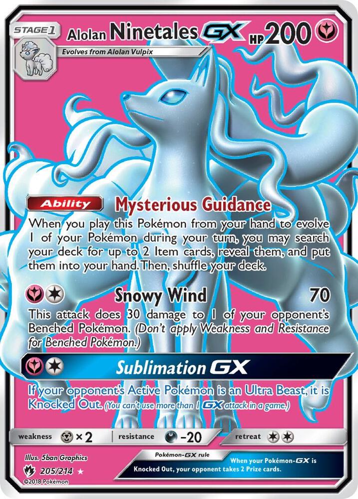 Alolan Ninetales GX (Full Art) card image