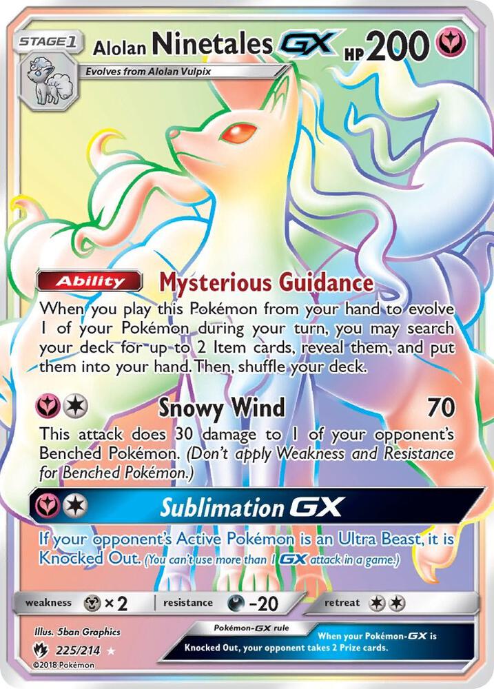 Alolan Ninetales GX (Secret) card image