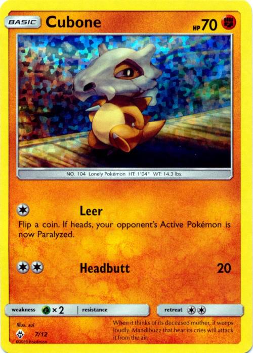 Cubone - 7/12 card image