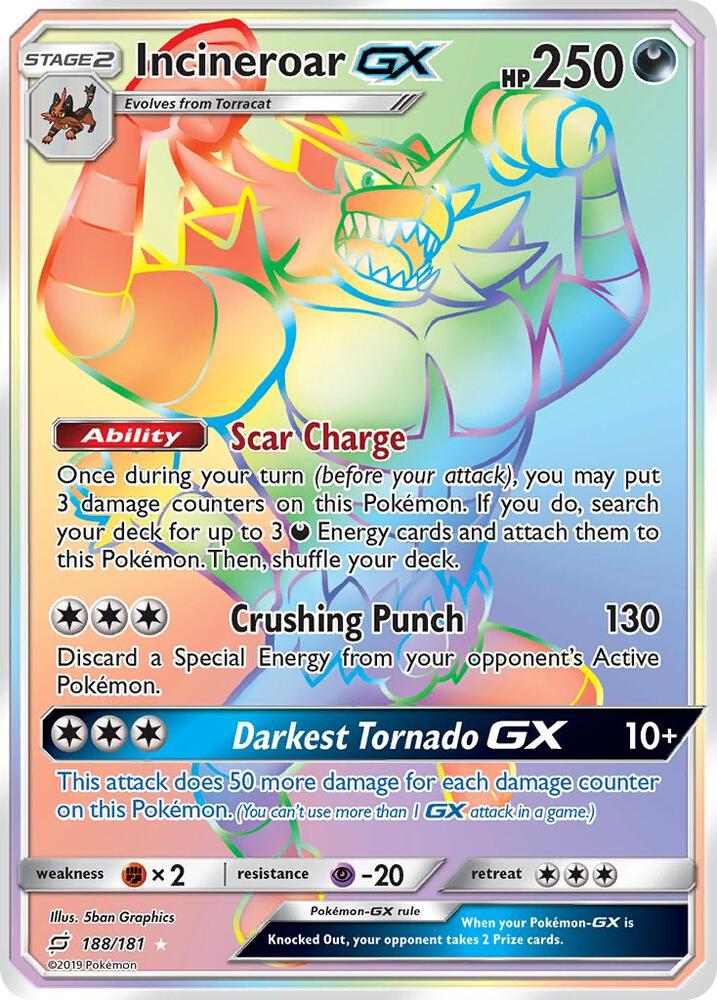 Incineroar GX (Secret) card image