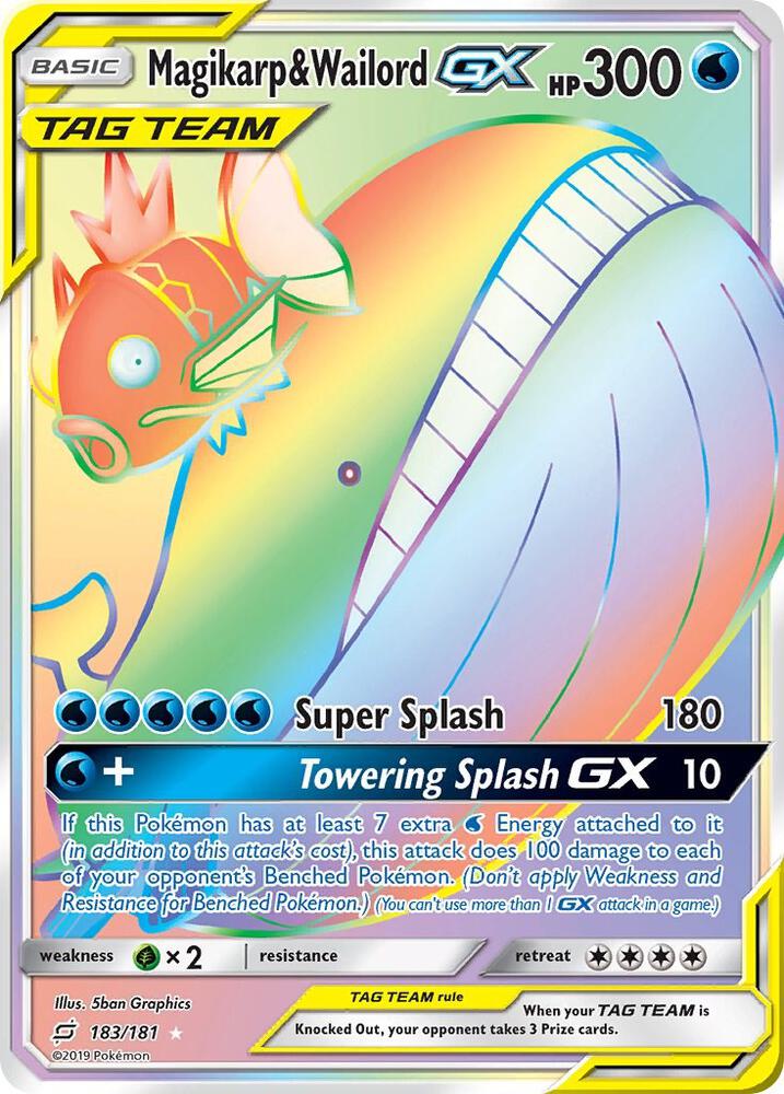 Magikarp & Wailord GX (Secret) card image