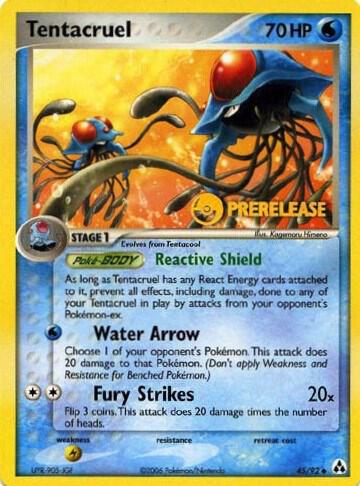 Tentacruel - 45/92 (Prerelease) card image