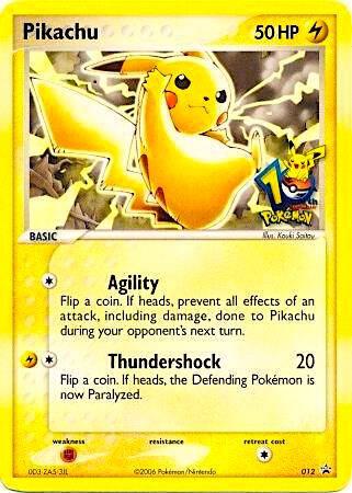 Pikachu - 012 (10th Anniversary) card image