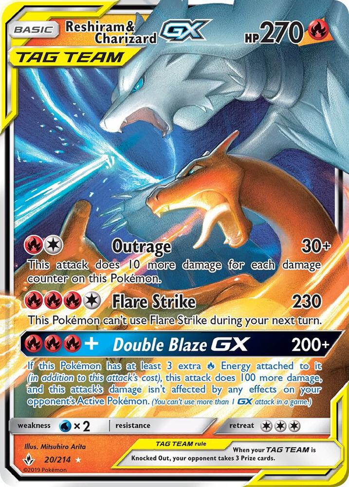 Reshiram & Charizard GX card image