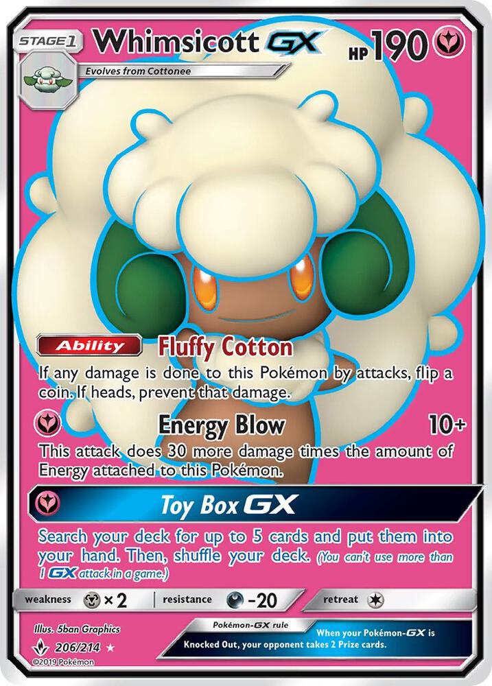 Whimsicott GX (Full Art) card image