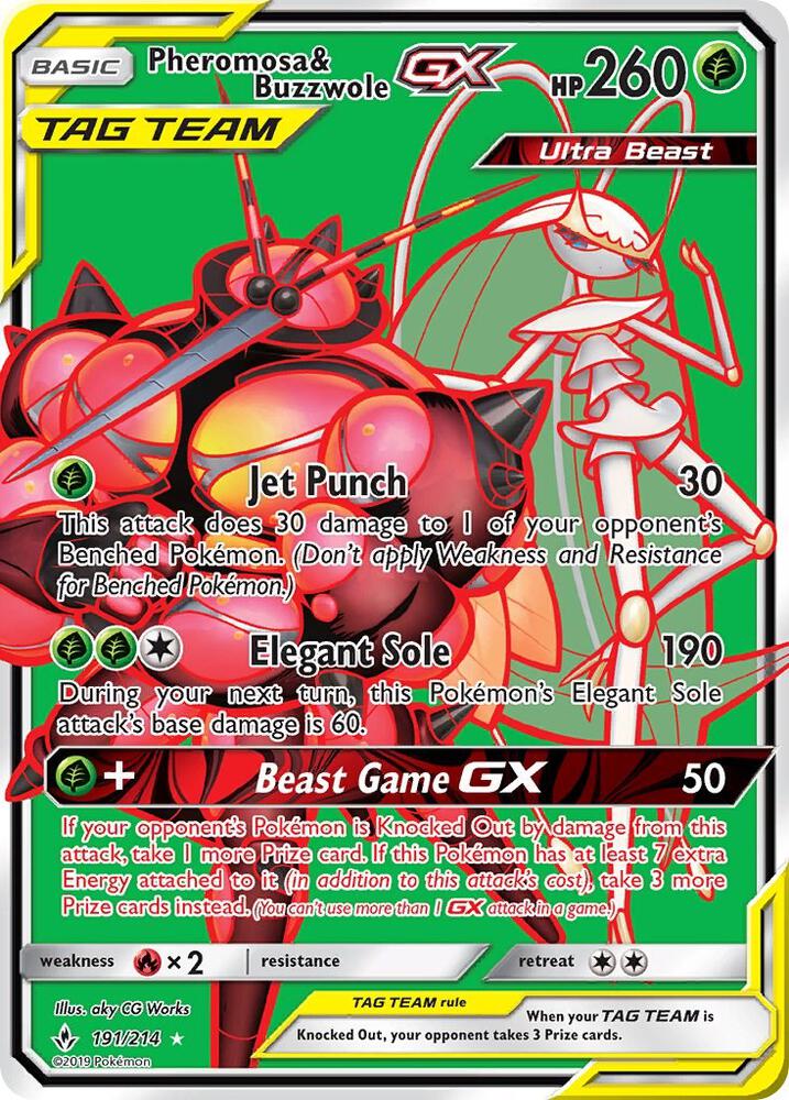Pheromosa & Buzzwole GX (191) (Full Art) card image