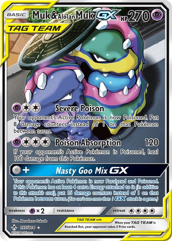 Muk & Alolan Muk GX (197) (Full Art) card image